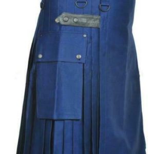 New Blue Men Scottish Utility kilt