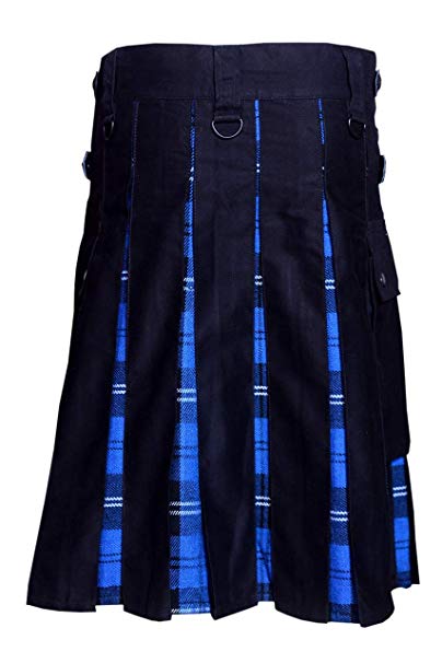Men-Hybrid-Utility-Kilt-100-Black-Cotton-with-Ramsey-Blue-Tartan-Custom-Handmade.jpg