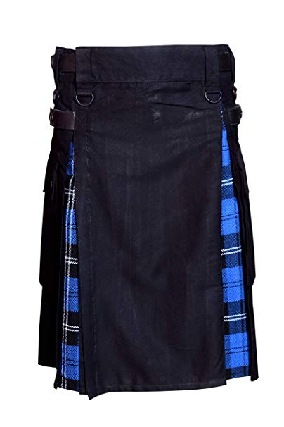 Men-Hybrid-Utility-Kilt-100-Black-Cotton-with-Ramsey-Blue-Tartan-Custom-Handmade01.jpg