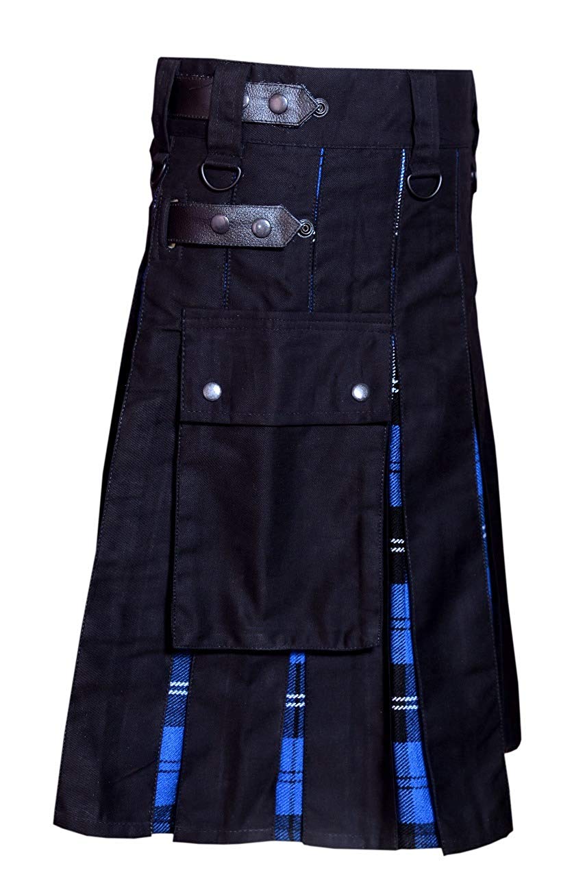 Men-Hybrid-Utility-Kilt-100-Black-Cotton-with-Ramsey-Blue-Tartan-Custom-Handmade02.jpg