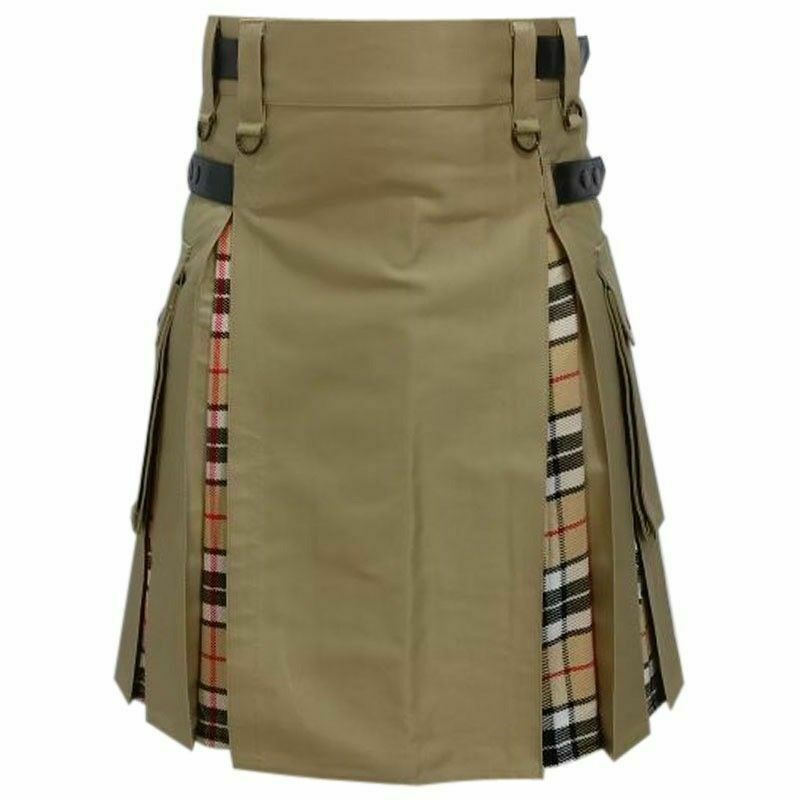 Modern-Fashion-Extendable-Brown-Camel-Tartan-Tactical-Fashion-Kilt-100-Cotton02.jpg