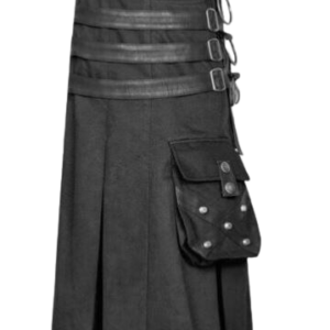 New Great Scottish Gothic Cotton Utility Kilt For Men