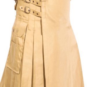 KHAKI UTILITY KILT MANS FASHION