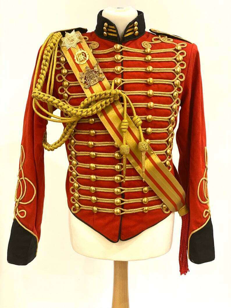 New Men's 5 pcs Ceremonial Hussar Officers jacket with Aiguillette