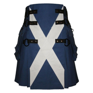 ROYAL BLUE CANVAS SAINT FLAG KILT