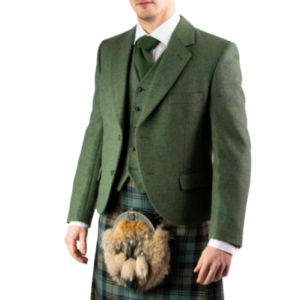 Scottish Lovat Green Kilt Jacket with vest